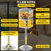 VEVOR Gumball Machine with Stand, Yellow Quarter Candy Dispenser, Rotatable Four Compartments Square Candy Vending Machine, PC & Iron Large Gumball Ba