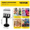 VEVOR Triple Head Candy Vending Machine, 1-inch Gumball Vending Machine, Commercial Gumball Vending Machine with Stand and Adjustable Candy Outlet Siz