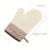 1pc Anti-scalding Gloves Heat Insulation Thickened Silicone Kitchen Oven Special Baking High Temperature Resistant Non-slip Heat-proof Microwave Oven