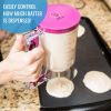 Pancake Batter Dispenser - Kitchen Must Have Tool for Perfect Pancakes, Cupcake, Waffle, Muffin Mix, Crepe & Cake - Easy Pour Baking Supplies for Grid