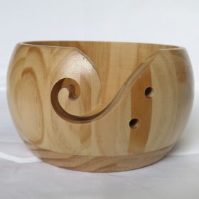 Wooden Bowl Household Wool Storage Bowl (Option: Varnish Version)