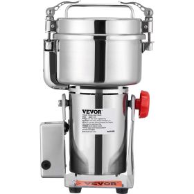 VEVOR 2500g Commercial Spice Grinder Electric Grain Mill Grinder High Speed (Capacity: 5.5 lbs)