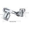 1pc New Universal 1080¬∞ Rotation Extender Faucet Aerator; Plastic Splash Filter; Kitchen Washbasin Faucets Bubbler Nozzle Robotic Arm