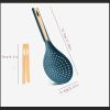 1pc New Multi-functional Large Filter Spoon Kitchen Long Handle With Clip Filter Spoon Household Dumpling Glutinous Rice Ball Colander