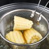 1pc Frying Strainer Basket Frying Net Hedge Noodle Spoon Frying Net Frying Basket Frying Leak Net French Fries Kitchen Foldable