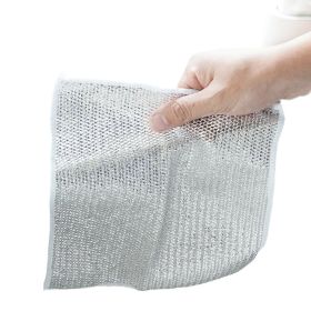 Steel Wire Dishcloth Daily Cleaning Cloth Mesh (Option: 1 Piece 20x20cm-Single Layer)