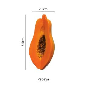 Durian Mangosteen Lemon Pineapple Resin 3D Three-dimensional Decoration Magnetic Paste (Option: 5 Papaya)