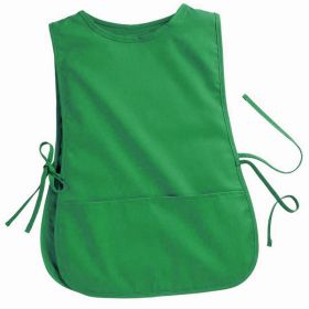 Women's Round Neck Pocket Strap Protective Vest Solid Color Household Vest Apron (Option: Green-XXL)